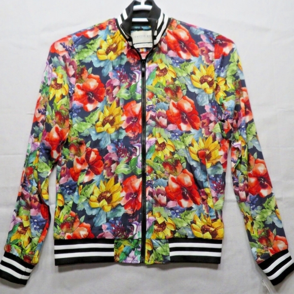 Cactus Man Ricky Singh Floral Bomber Jacket (L) - Picture 1 of 9